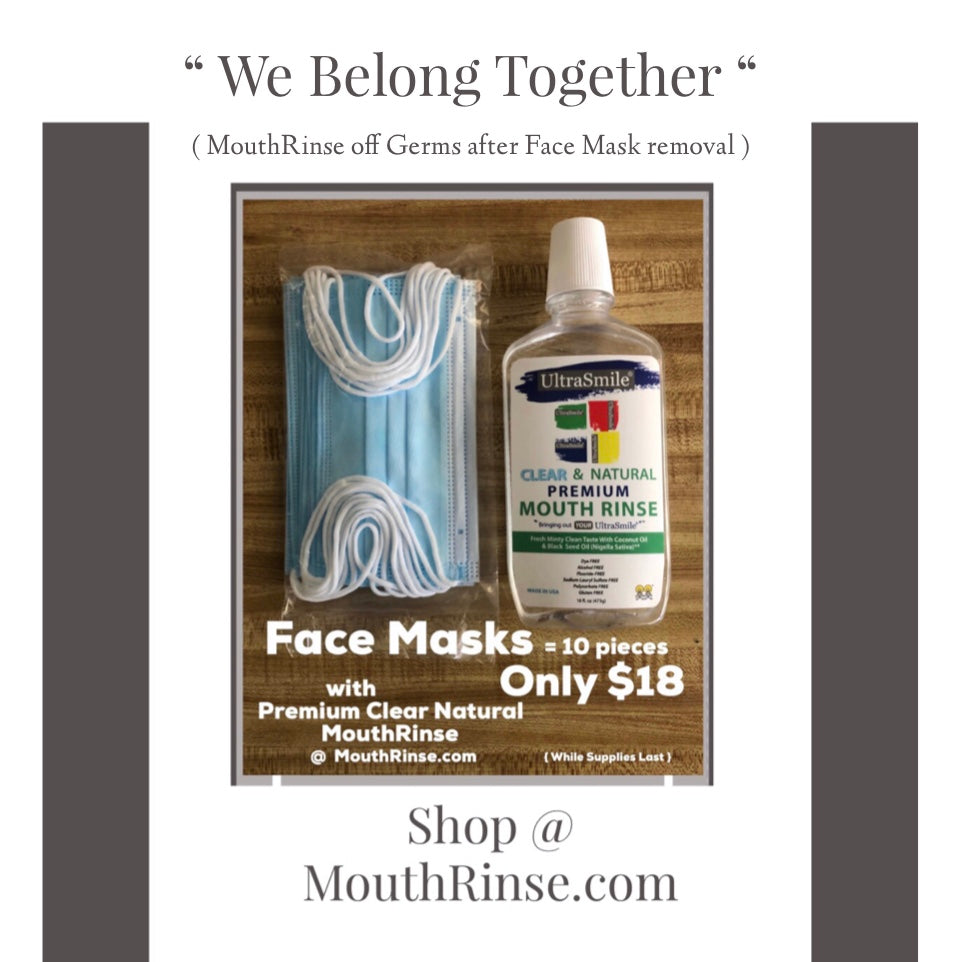 Face Masks with Mouth Rinse - Personal Package